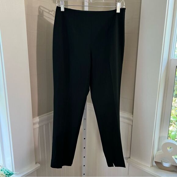 WORTH Wool & Elastane Pants Flat Front Notched Ankle Flat Front Side Zip Sz 4 - Picture 2 of 11